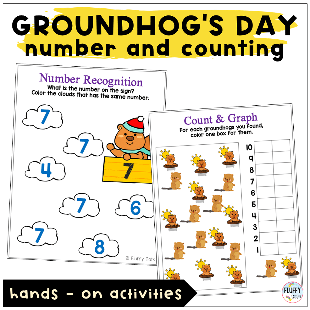 math for Groundhog's Day Lesson Plan for Toddler and Preschool