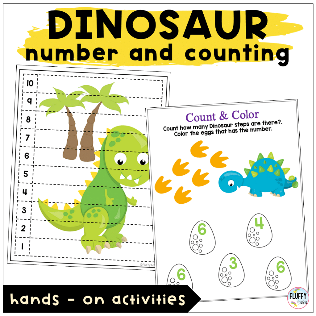Math activities for Dinosaur Lesson Plans for toddler and preschoolers