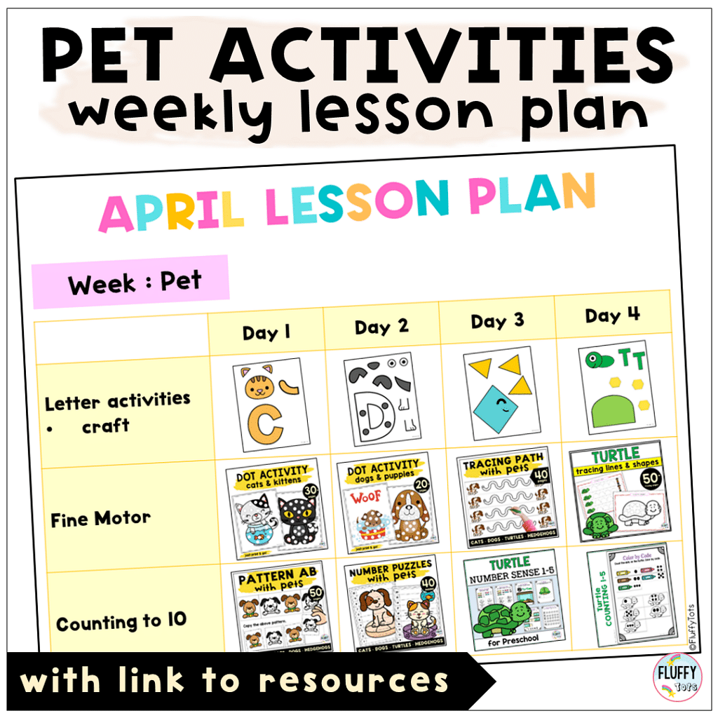 Pet Lesson Plan Ideas for Preschool