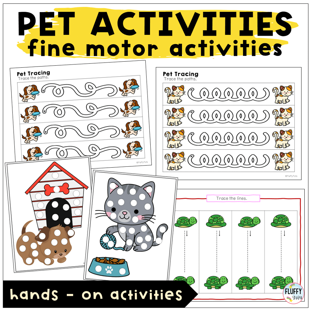 Pet Fine Motor Ideas for Toddler and Preschool