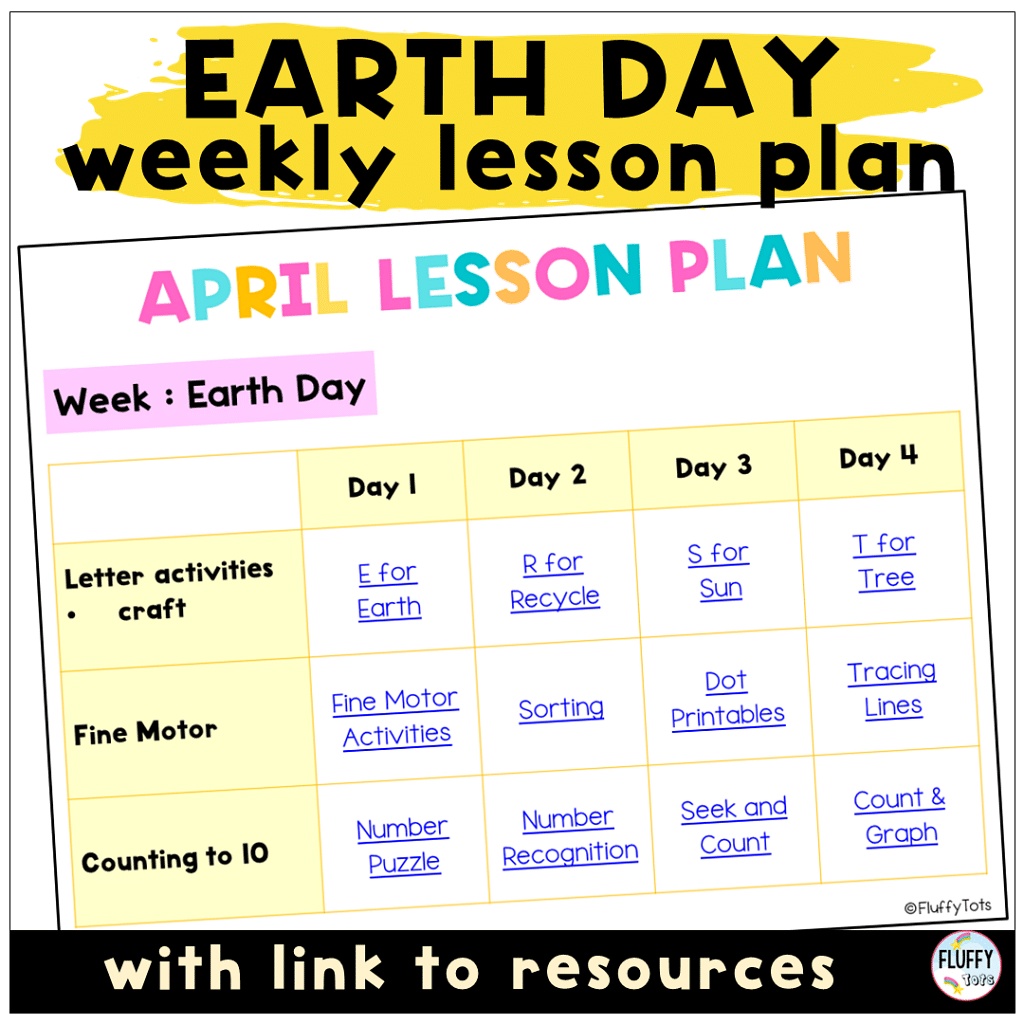 Earth Day lesson plans for preschool and toddler