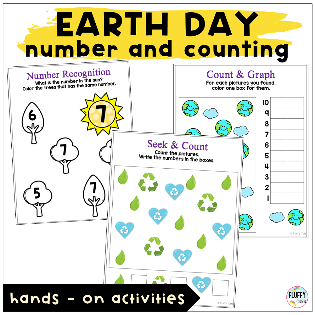 Earth Day lesson plans for preschool counting to 10