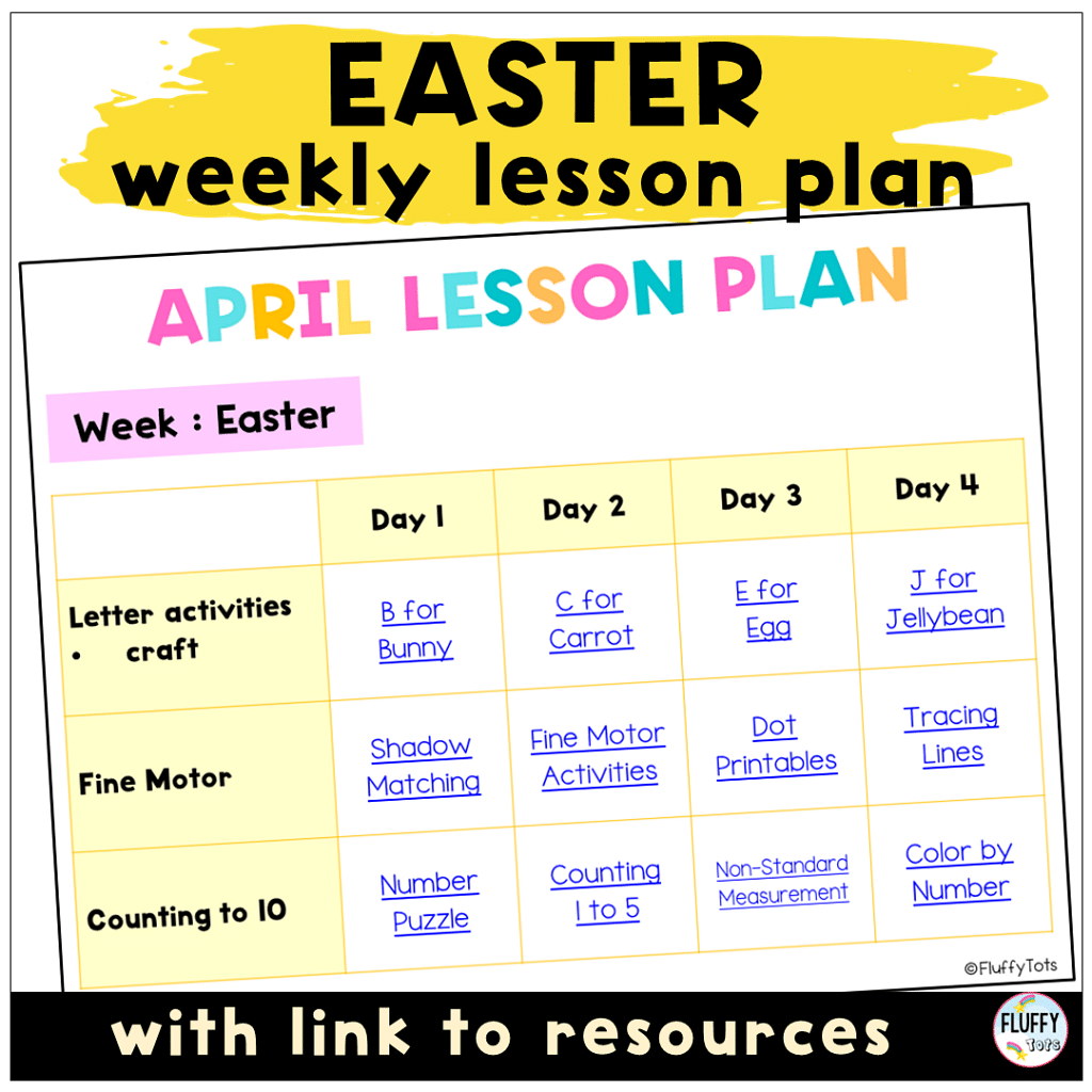Easter lesson plans for toddlers