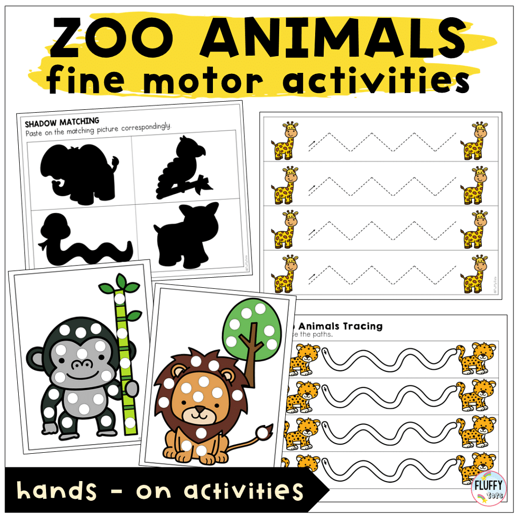 zoo animals lesson plans fine motor activities