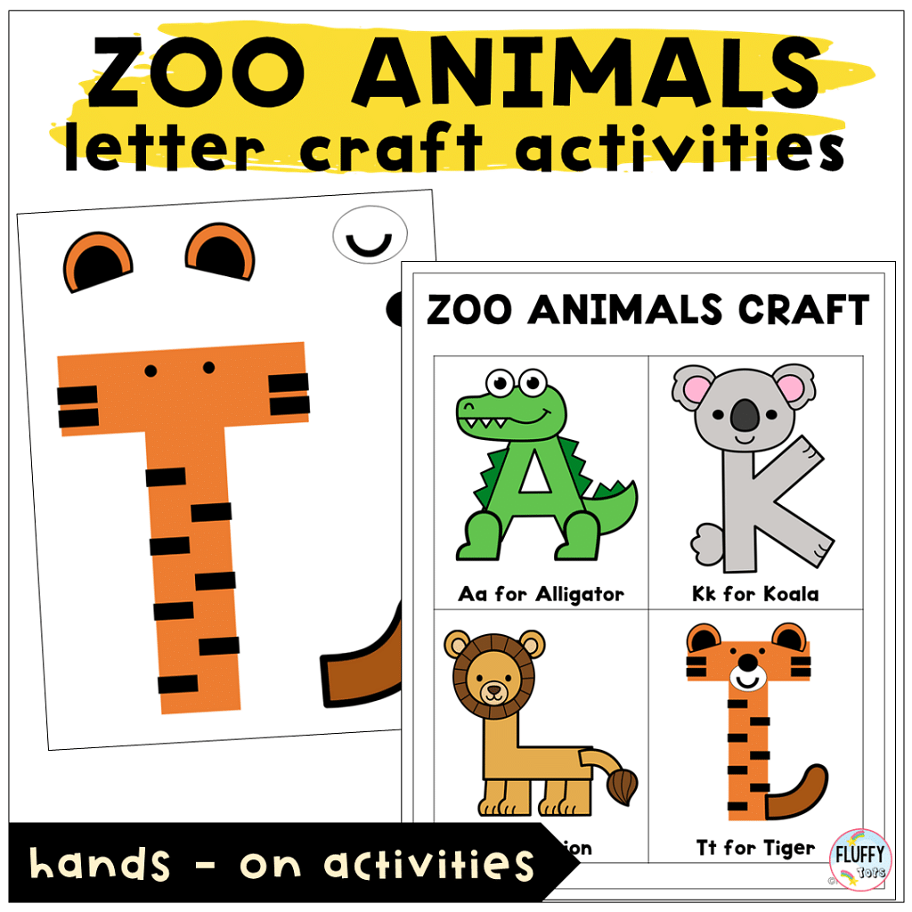 zoo animals letter craft activities