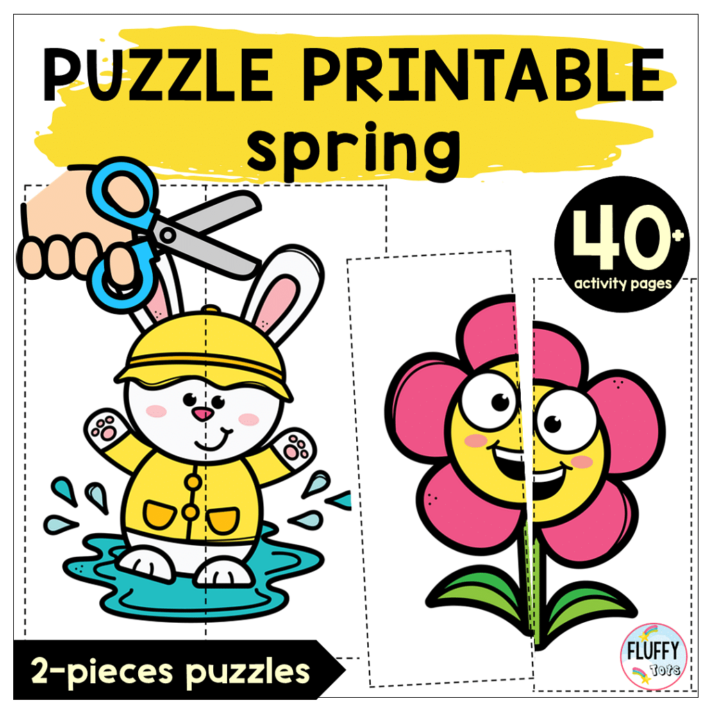 8 Adorable Flower Printable Puzzles for Kids 2