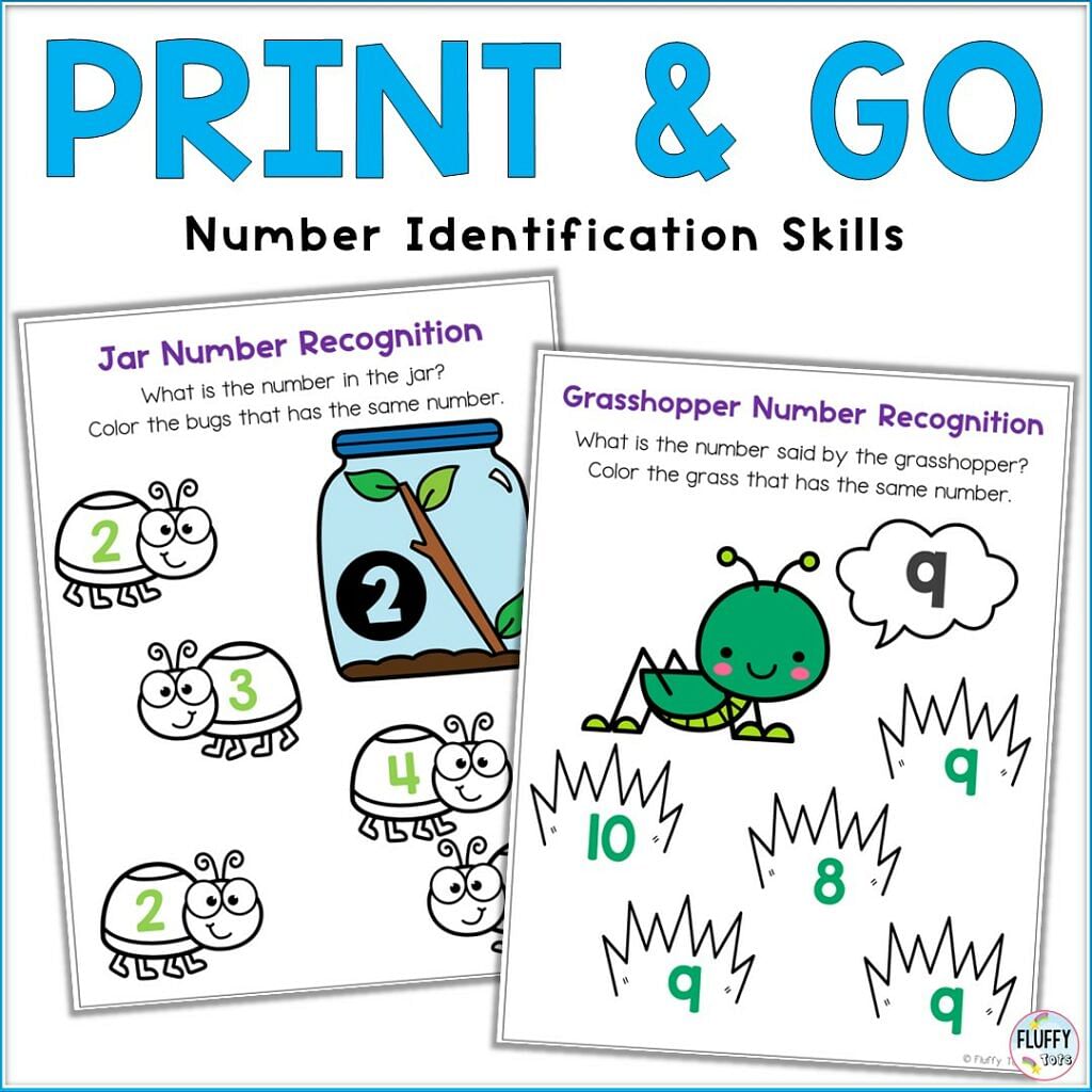 Fun and Easy Bugs 1 to 10 Number Recognition for Preschool Kids 24