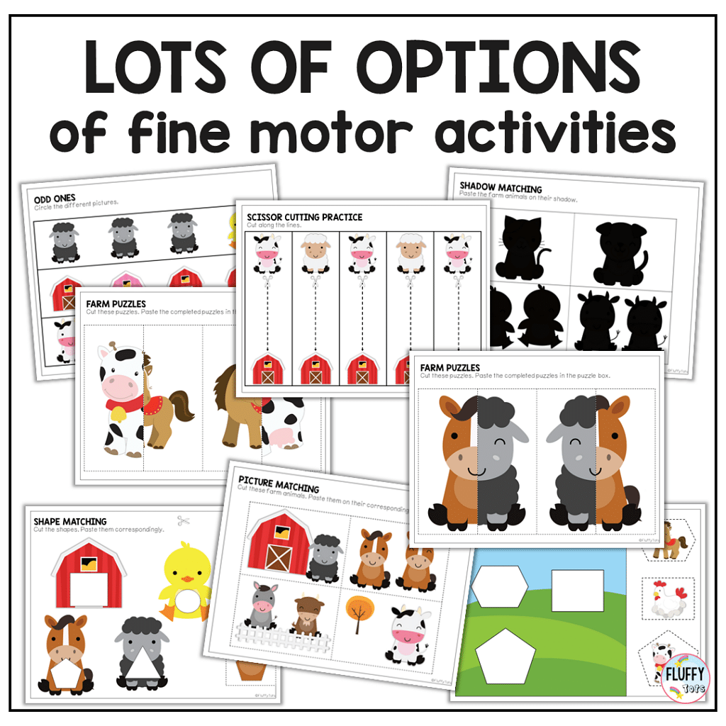 Farm Animals Printables Sort by Size Activities 11