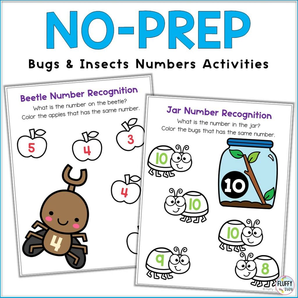 Fun and Easy Bugs 1 to 10 Number Recognition for Preschool Kids 25