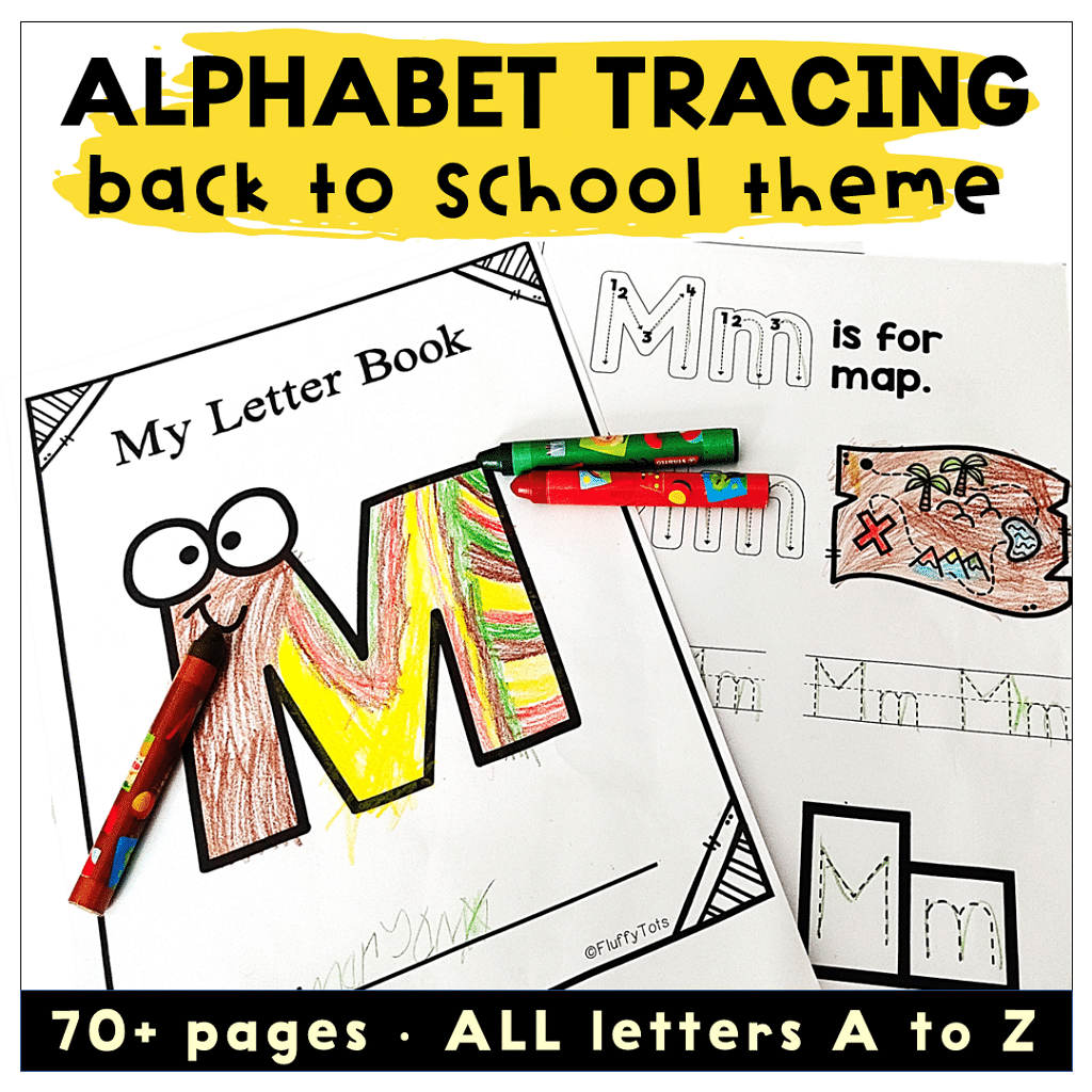 70+ Pages Tracing Letters Worksheets: Fun Back to School Theme 1