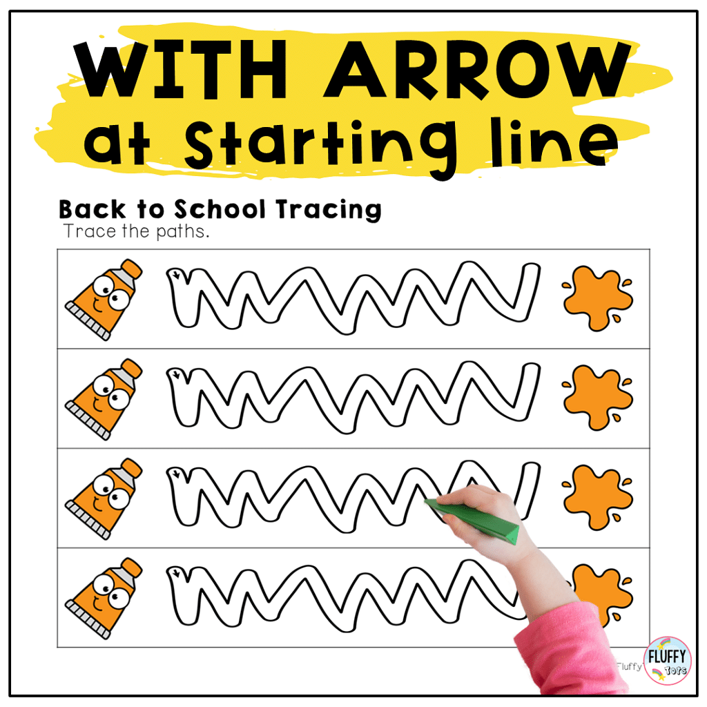 Tracing Lines pages Worksheet for Toddler and Preschool Kids