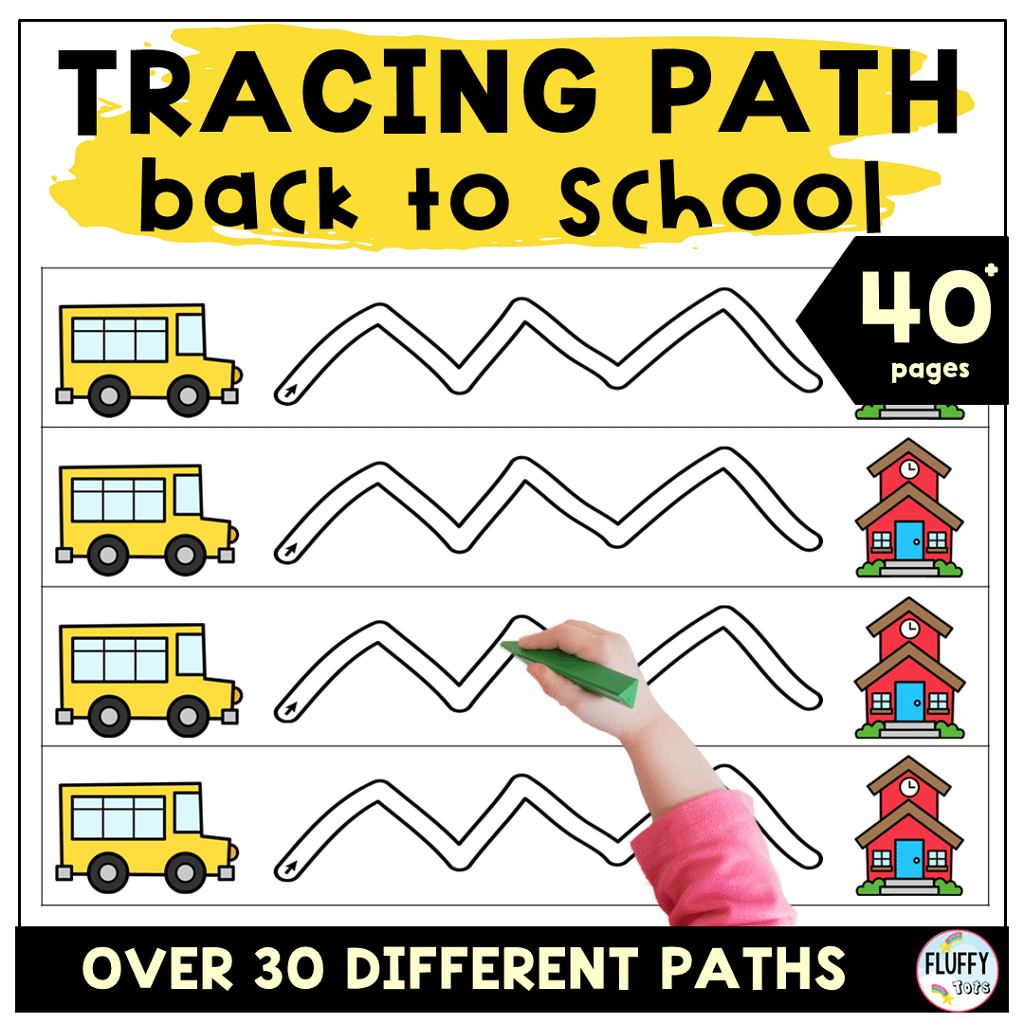 Tracing Lines Worksheet for Toddler and Preschool Kids