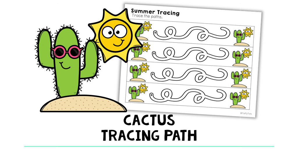 cactus preschool activities tracing pages
