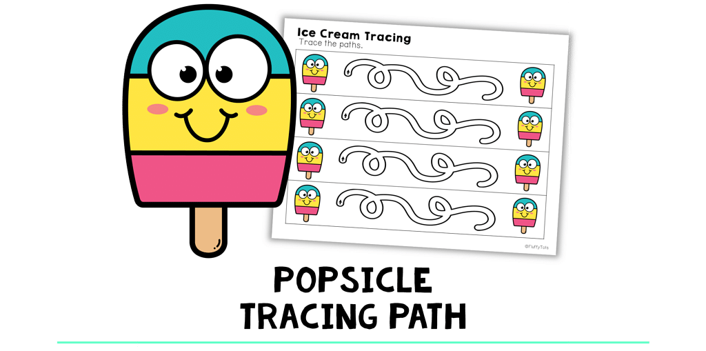 Popsicle Tracing Pages Printable Activities for Preschool