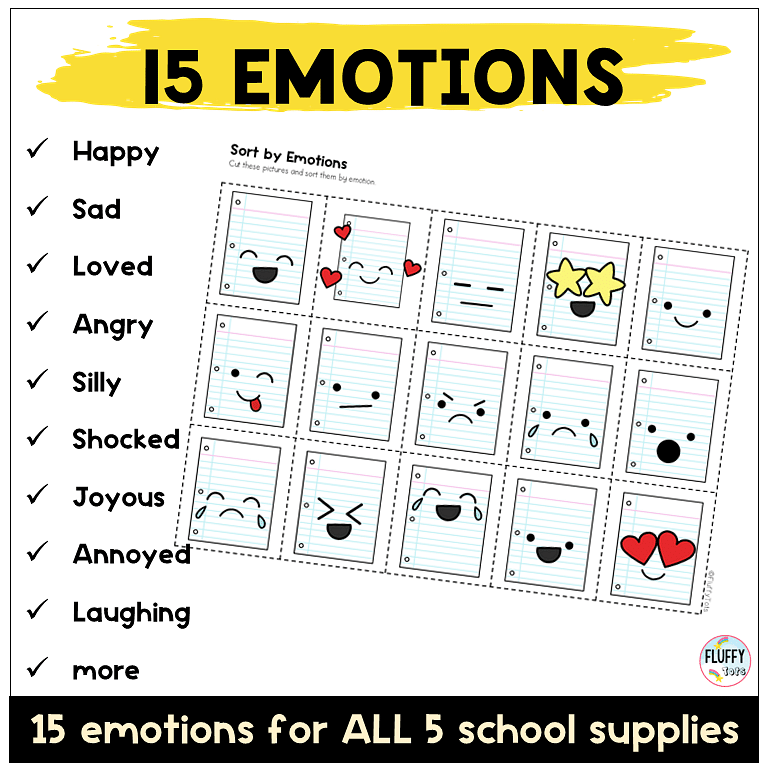 preschool sort by emotion back to school