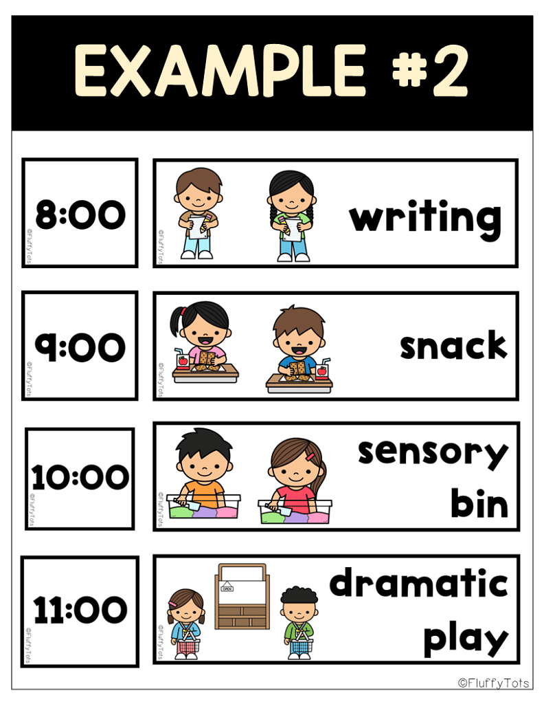 Classroom Schedule Cards with Pictures