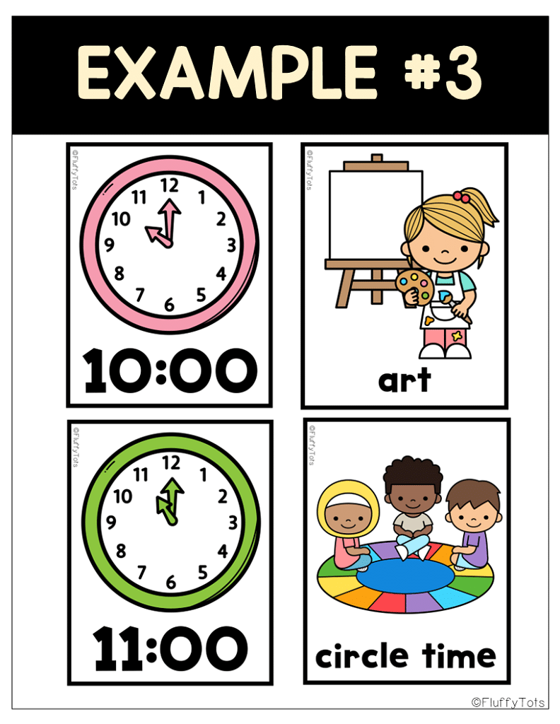 Classroom Schedule Cards with Pictures