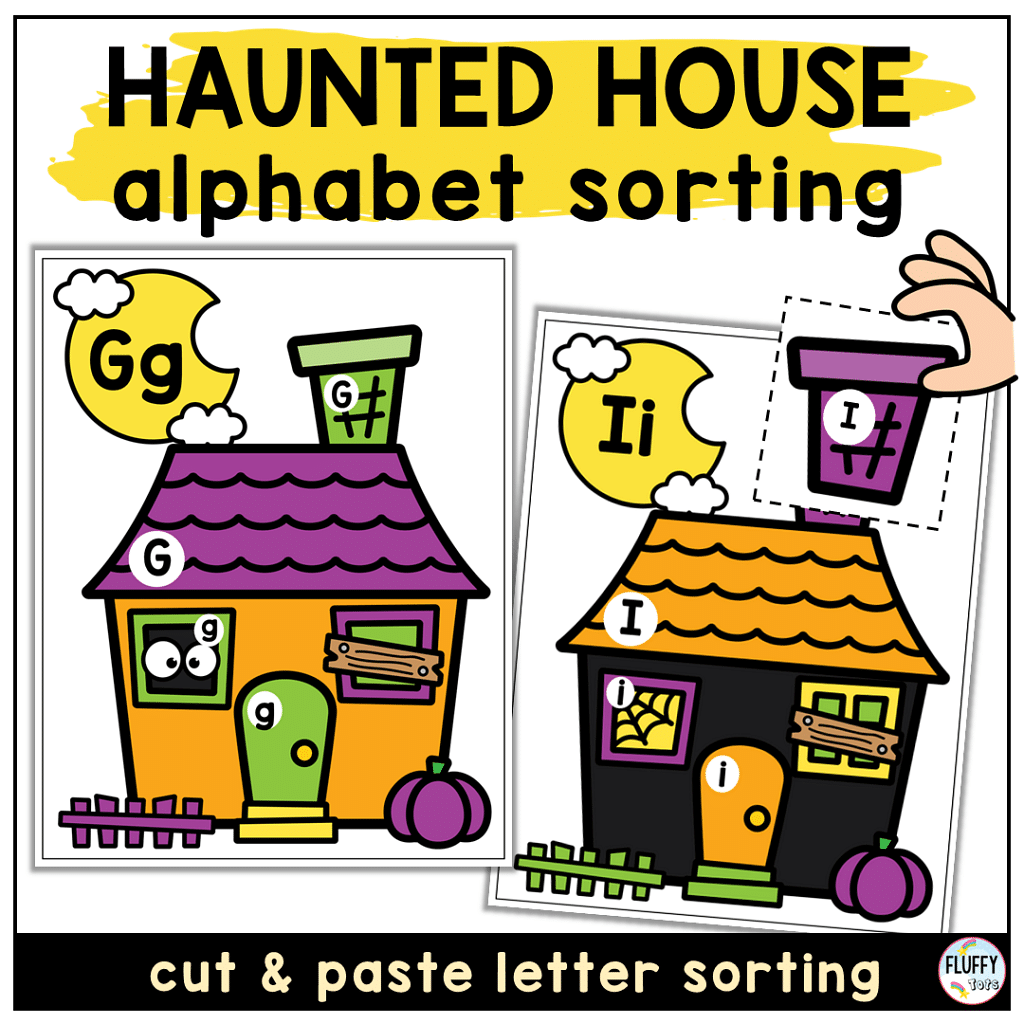 Fun Halloween Letter Sorting Craft for Literacy Activities 1