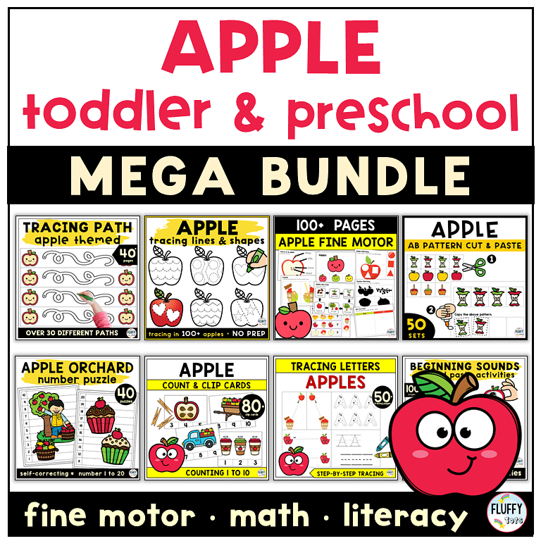 11 FREE Apple Themed Printable and Apple Lesson Plan for Preschool and Toddlers! 11