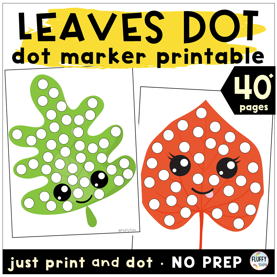 Fall Leaves Do-a-dot Printables : FREE 2 Fun Fall Leaves! 3