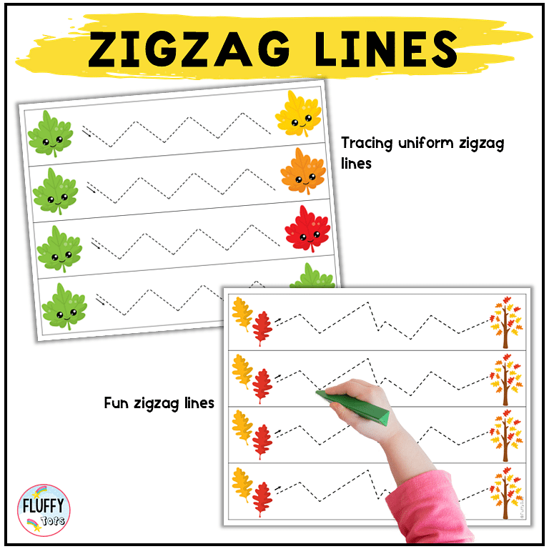 Fall leaves tracing worksheet