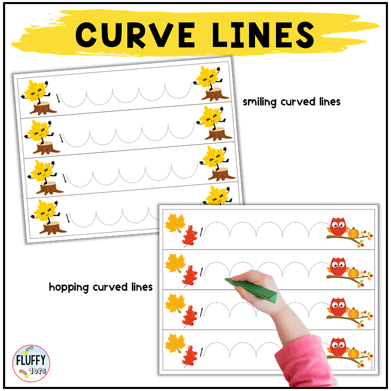 Fall leaves tracing worksheet