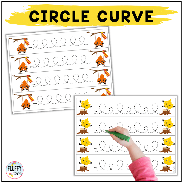 Fall leaves tracing worksheet