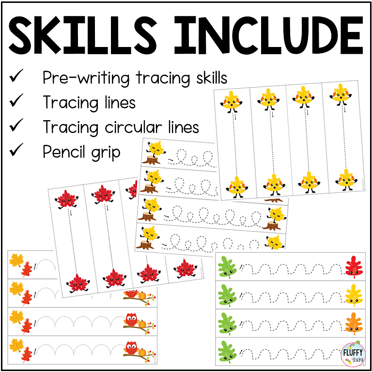 Fall leaves tracing