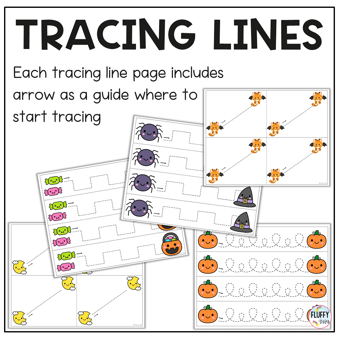 Fun 70+ Pages Non-Spooky Halloween Tracing Printable for Toddlers and Preschoolers 3