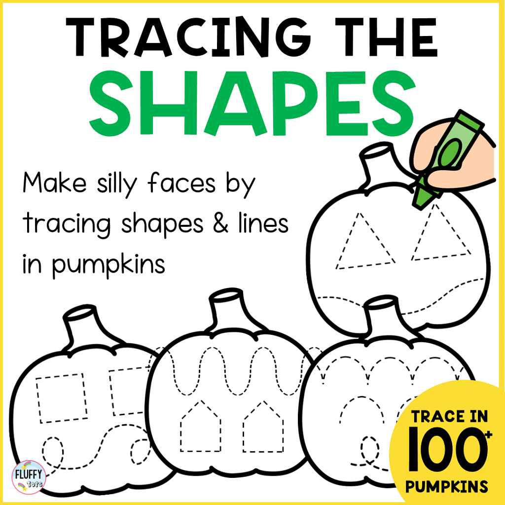 pumpkin tracing shape printables