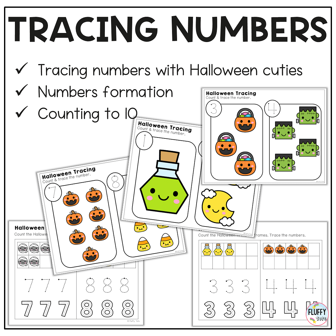 Fun 70+ Pages Non-Spooky Halloween Tracing Printable for Toddlers and Preschoolers 6