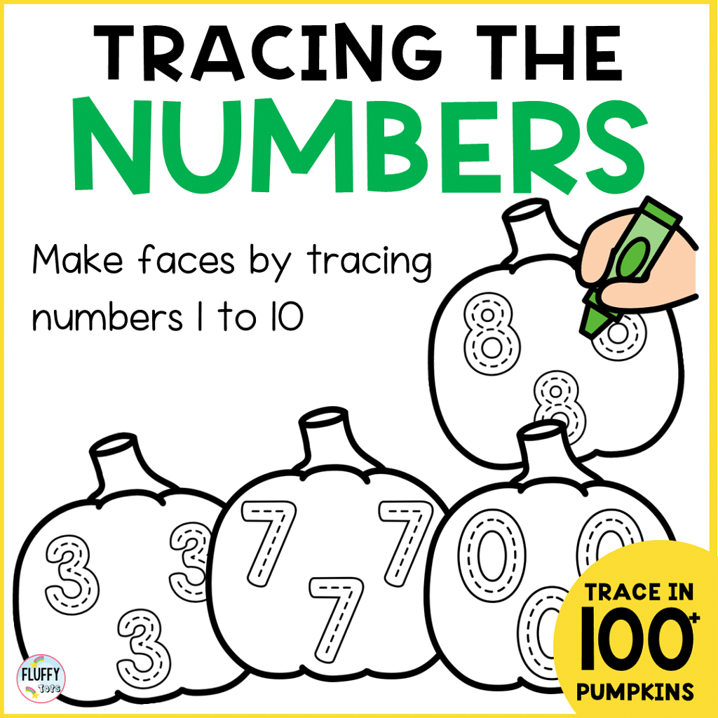 pumpkin tracing numbers printables