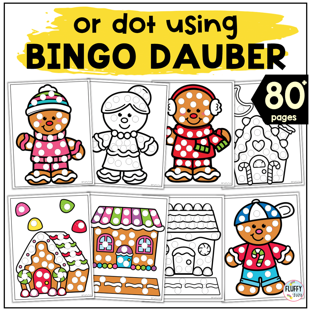 Gingerbread Dot Printable