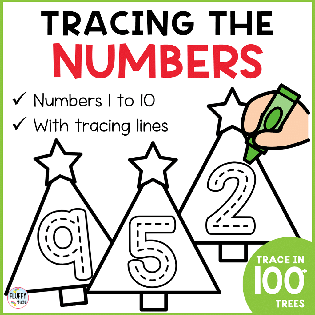 Christmas tree tracing numbers